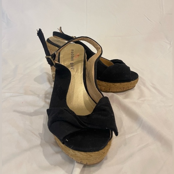 Madden Girl Elivia Peep Toe Slingback Cork Wedge Women’s Shoes size 8 - Picture 5 of 7